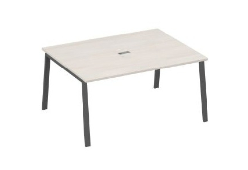 Стол для переговоров Мира Трио, цвет дуб шамони + антрацит