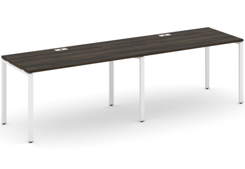 Рабочая станция на 2 места Динен, цвет дуб мали-белый