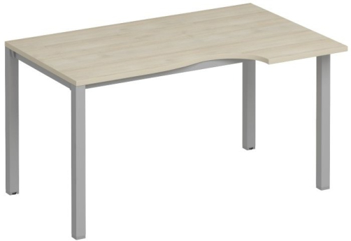 Стол эргономичный правый Прайм Металл 50, цвет шамони светлый + серый