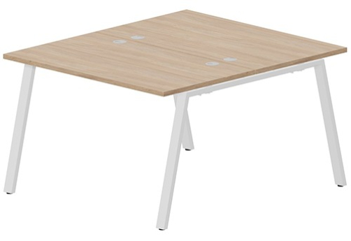 Стол составной на 2 рабочих места (4 заглушки) Сильвана, цвет светлый дуб