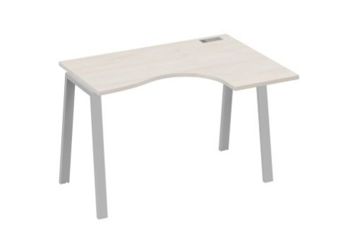 Стол эргономичный правый Мира Трио, цвет дуб шамони + серый