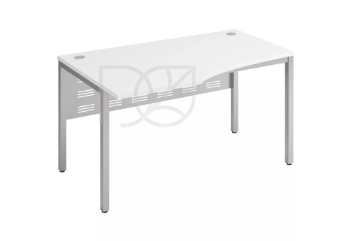 Стол эргономичный (экран - металл) левый, цвет белый