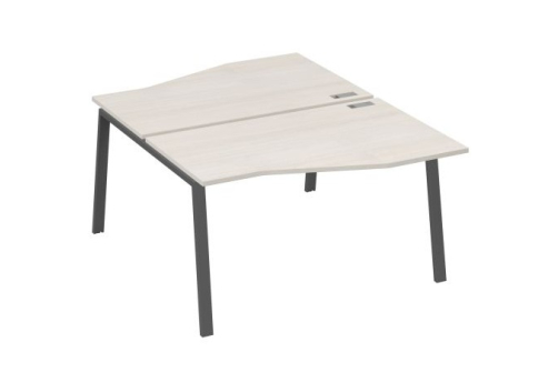 Станция рабочая эргономичная 2х140 Мира Трио, цвет дуб шамони + антрацит