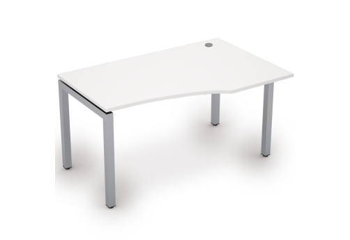 Стол криволинейный правый Деко Тренд, цвет белый