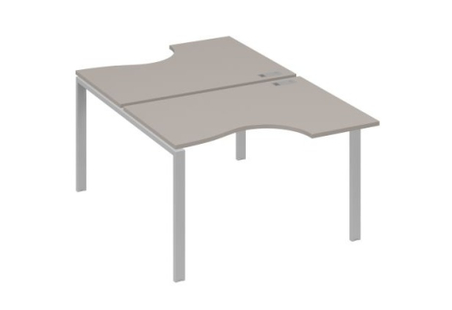 Рабочая станция эргономичная (2х120) Мира Нумо, цвет мокко премиум + серый