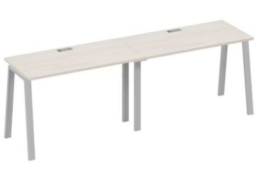 Рабочая станция 2х120 Мира Трио, цвет дуб шамони + серый