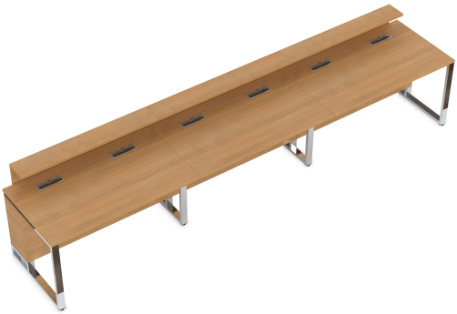 Стол для переговоров Кенвуд Конференц, цвет романо + металл-глянец