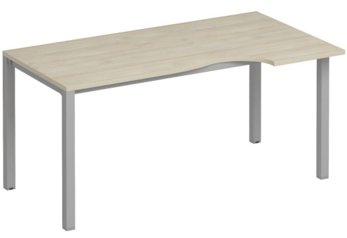 Стол эргономичный правый Прайм Металл 50, цвет шамони светлый + серый