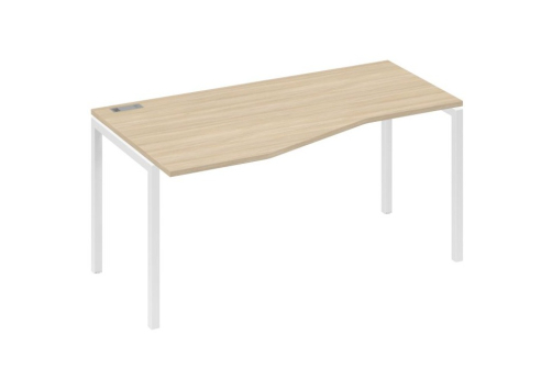 Стол эргономичный левый Техно Мира Лофт, цвет дуб скандинавский + белый