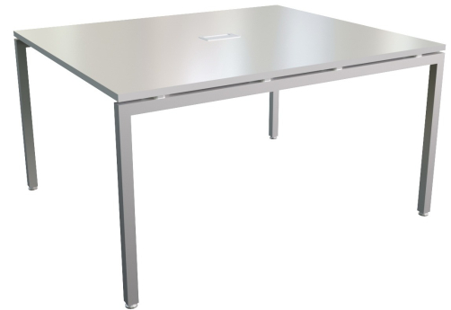 Стол для переговоров с подрозетником, цвет белый