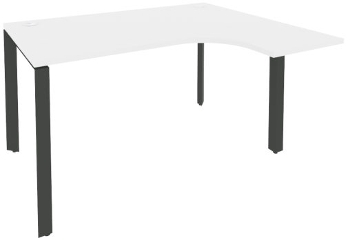 Стол эргономичный правый, цвет белый