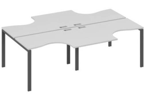 Рабочая станция эргономичная (4х120) Мира Нумо, цвет серый + антрацит