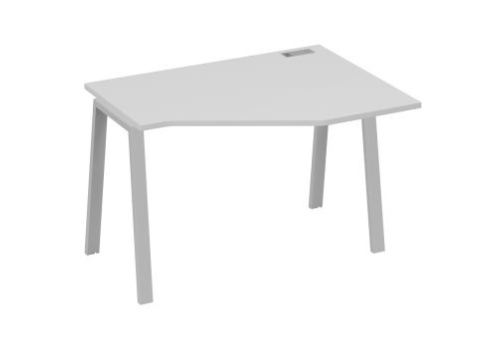Стол эргономичный правый Мира Трио, цвет серый + серый