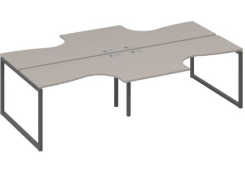 Рабочая станция эргономичная (4х140) Мира Одри, цвет мокко премиум + антрацит