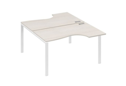 Рабочая станция эргономичная (2x140) Мира Нумо, цвет дуб шамони + белый