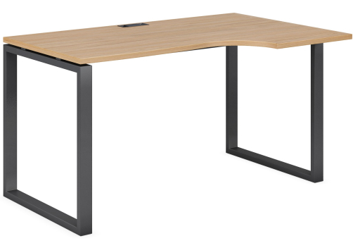 Стол эргономичный правый с О-образными опорами Франклин Персонал, цвет дуб