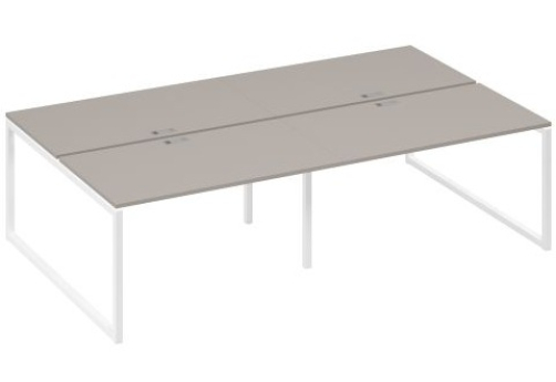 Рабочая станция (4х140) Мира Одри, цвет мокко премиум + белый