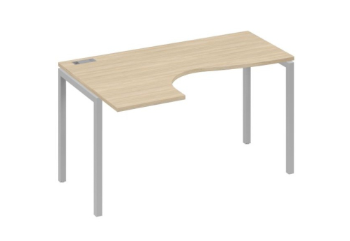 Стол эргономичный левый Классика Мира Лофт, цвет дуб скандинавский + серый
