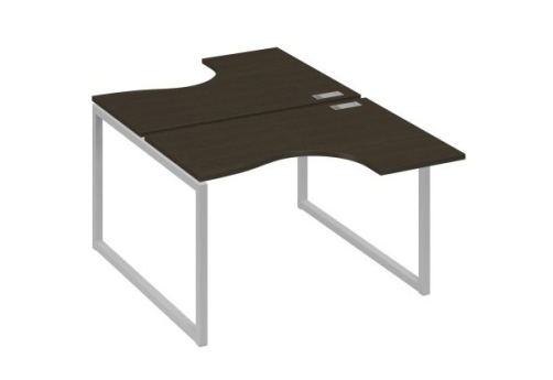 Рабочая станция эргономичная (2х120) Мира Одри, цвет венге + серый