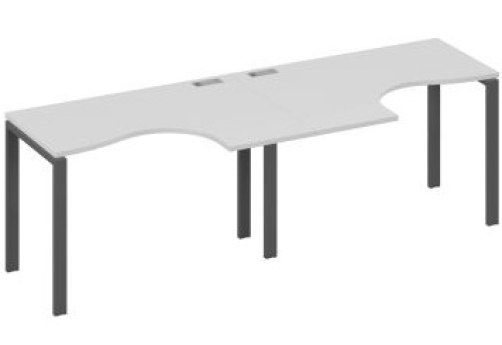 Рабочая станция эргономичная (2х120) Мира Нумо, цвет серый + антрацит