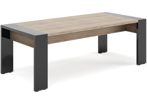 Стол для переговоров Гавана, цвет гавана + серый глянец