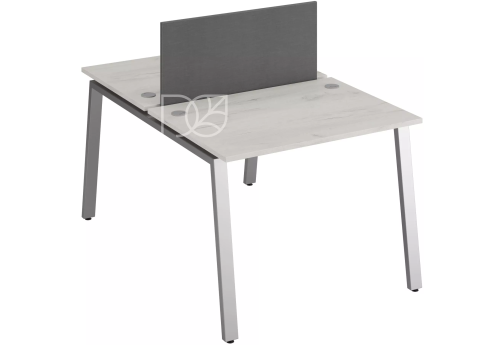 Стол на 2 рабочих места (с просветом), цвет дуб новара