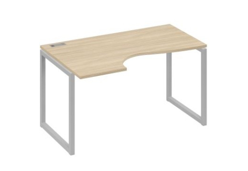 Стол эргономичный левый Мира Одри, цвет дуб скандинавский + серый