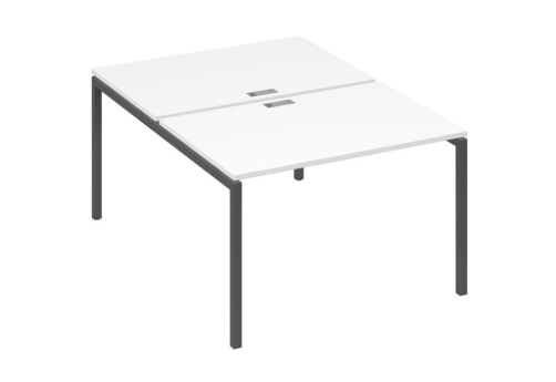 Рабочая станция 2х120 Мира Лофт, цвет белый премиум + антрацит