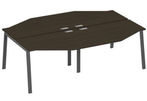 Рабочая станция эргономичная 4х120 Мира Трио, цвет венге + антрацит