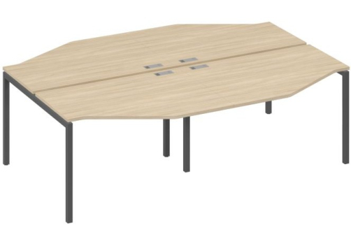 Рабочая станция эргономичная 4х120 Техно Мира Лофт, цвет дуб скандинавский + антрацит