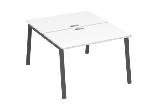 Рабочая станция 2х120 Мира Трио, цвет белый премиум + антрацит