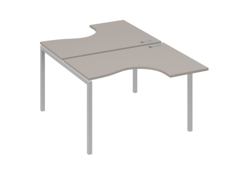 Рабочая станция эргономичная 2х120 Классика Мира Лофт, цвет мокко премиум + серый