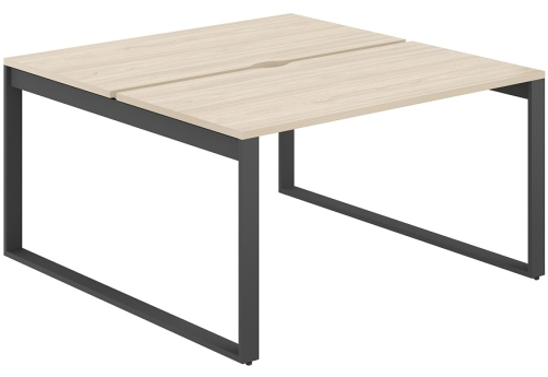 Рабочая станция с вырезом Фламинго, цвет акация + антрацит