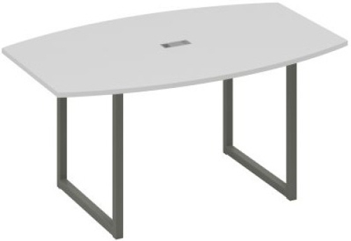 Стол для переговоров фигурный Мира Одри, цвет серый + антрацит