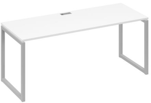 Стол письменный Мира Одри, цвет белый премиум + серый