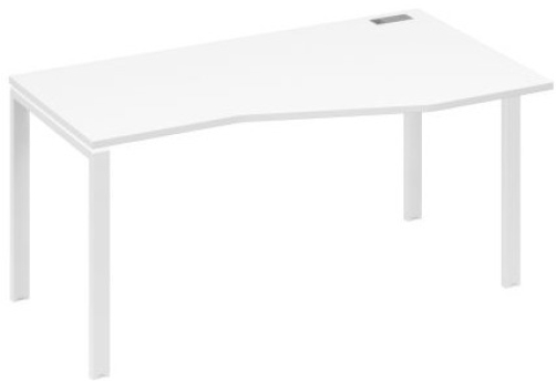 Стол эргономичный правый Мира Нумо, цвет белый премиум + белый
