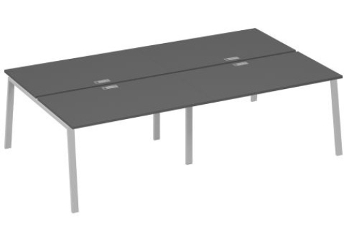 Рабочая станция 4х140 Мира Трио, цвет антрацит премиум + серый