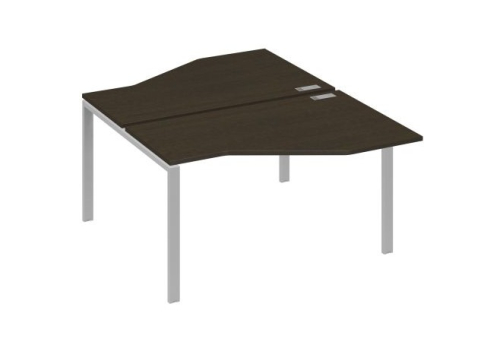 Рабочая станция эргономичная (2х140) Мира Нумо, цвет венге + серый