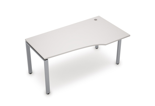 Стол криволинейный правый Деко Прима, цвет белый