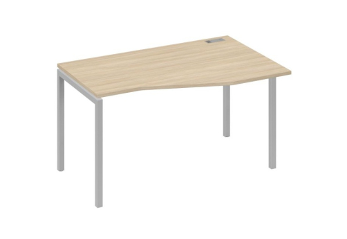 Стол эргономичный правый Техно Мира Лофт, цвет дуб скандинавский + серый