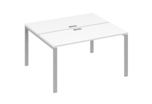 Рабочая станция (2х140) Мира Нумо, цвет белый премиум + серый