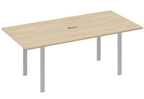 Стол для переговоров прямоугольный Мира Нумо, цвет дуб скандинавский + серый