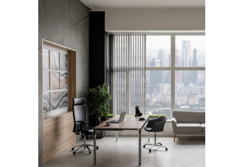 Стол письменный Диорус, цвет эвкалипт темный + хром