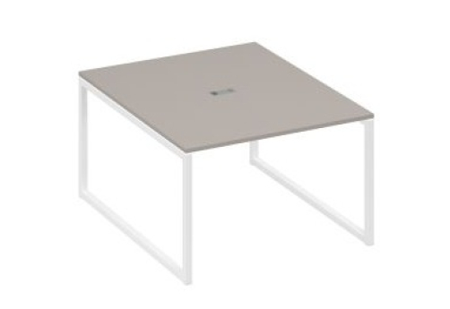 Стол для переговоров прямоугольный Мира Одри, цвет мокко премиум + белый