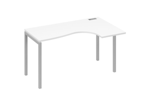 Стол эргономичный правый Классика Мира Лофт, цвет белый премиум + серый