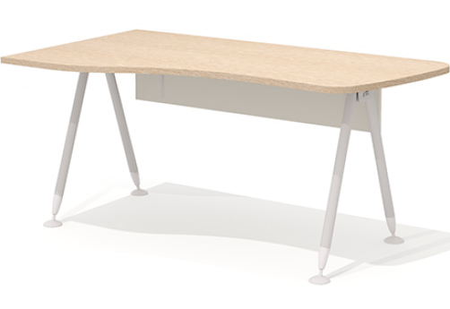 Стол эргономичный на металлокаркасе левый Джерси, цвет дуб