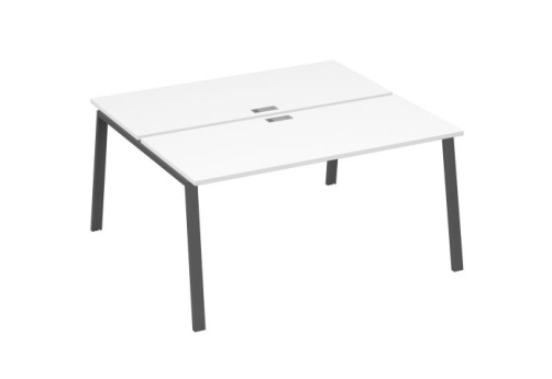 Рабочая станция 2х160 Мира Трио, цвет белый премиум + антрацит