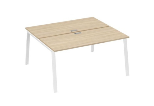 Рабочая станция 2х160 Мира Трио, цвет дуб скандинавский + белый