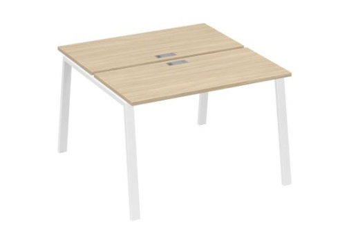 Рабочая станция 2х120 Мира Трио, цвет дуб скандинавский + белый