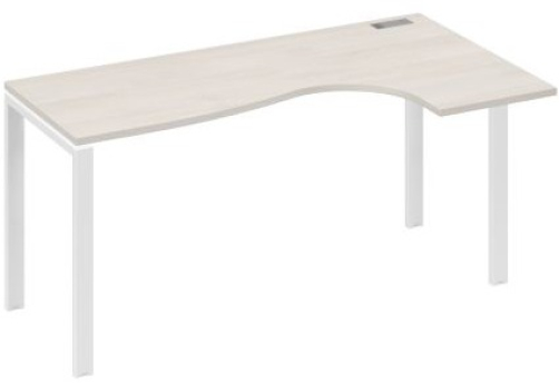 Стол эргономичный правый Мира Нумо, цвет дуб шамони + белый